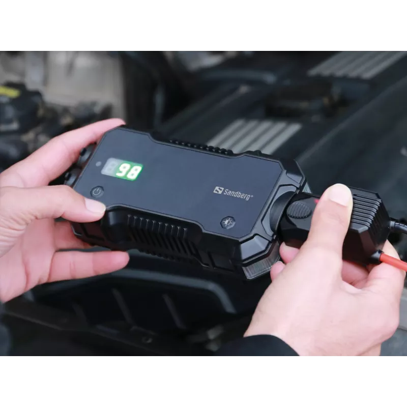 Auto-starthulp-powerbank Sandberg 10000 mAh USB Type-A Type-C zwart