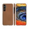 dbramante1928 Lynge LMSSGTDT6469 flipcase voor Samsung Galaxy S25, gegranuleerd leer, lichtbruin