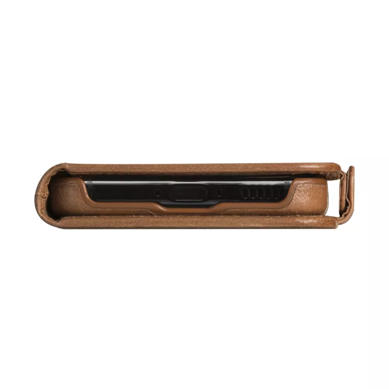 dbramante1928 Lynge LMSSGTDT6469 flipcase voor Samsung Galaxy S25, gegranuleerd leer, lichtbruin