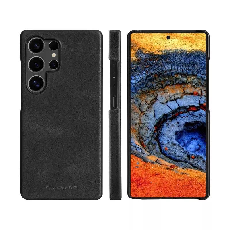 dbramante1928 Lynge LMSUGTBL6470 flipcase voor Samsung Galaxy S25 Ultra, gegranuleerd leer, zwart