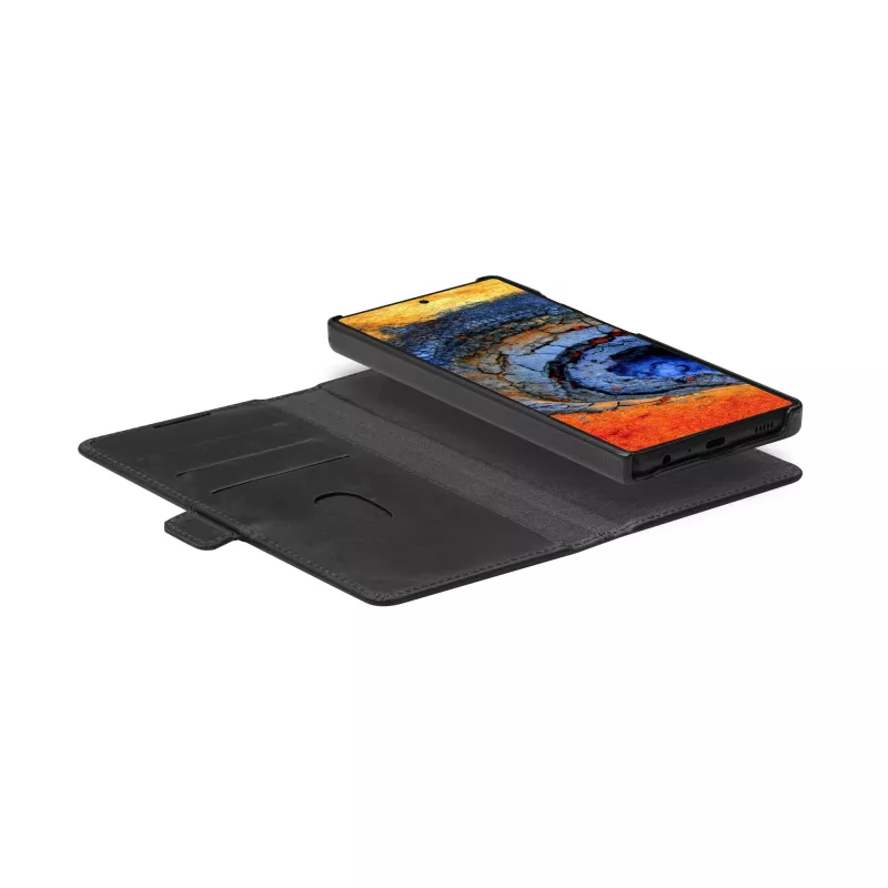 dbramante1928 Lynge LMSUGTBL6470 flipcase voor Samsung Galaxy S25 Ultra, gegranuleerd leer, zwart