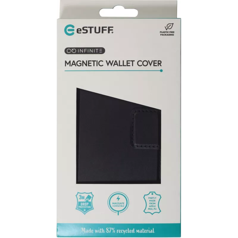 eSTUFF INFINITE MILAN ES67160105 portemonneehoesje voor iPhone 16 Pro Max, zwart