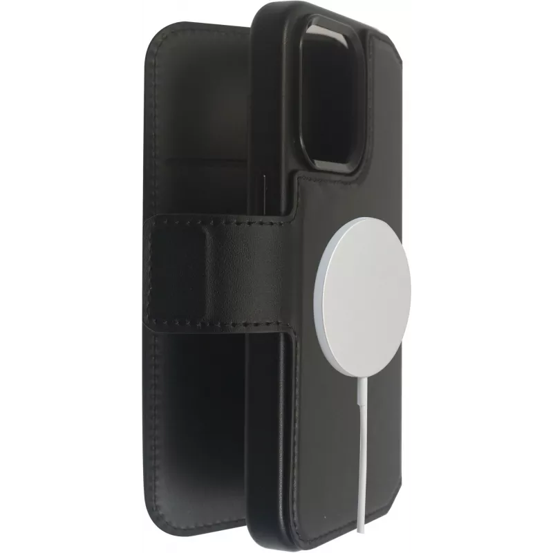 Wallet case eSTUFF iPhone 16 Pro 6,3 inch zwart 3 kaartvakken