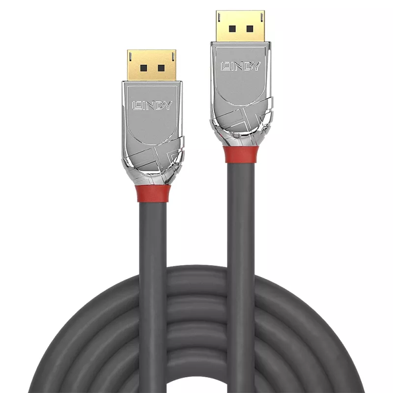 Lindy 1 m DisplayPort 1.4 kabel, Cromo Line