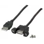Microconnect USBAAF1PANEL2 USB-kabel USB 2.0 1,8 m USB A zwart