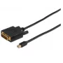 Microconnect MDPDVI1B videokabel-adapter 1 m Mini DisplayPort naar DVI-D zwart