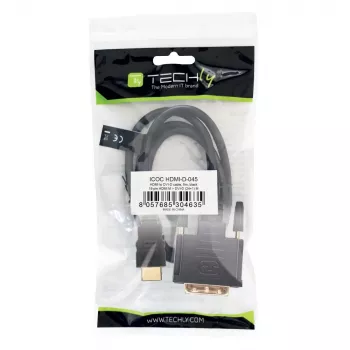 Videokabel-adapter Techly ICOC-HDMI-D-045 5 m DVI-D zwart