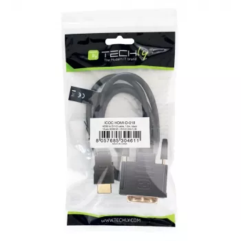 Techly videokabel HDMI naar DVI-D M/M 1,8 m ICOC HDMI-D-018