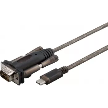 Microconnect USB3.1CRS232 seriële kabel zwart 1 m USB C DB9