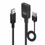 Lindy 35m hybride USB 3.2 Gen 2 Type-A-kabel zwart ABS