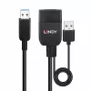 Lindy 35m hybride USB 3.2 Gen 2 Type-A-kabel zwart ABS