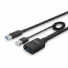 Lindy 35m hybride USB 3.2 Gen 2 Type-A-kabel zwart ABS