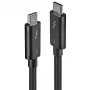 Lindy 0,5 m Thunderbolt 3-kabel, passief, 0,5 m, USB-C, USB-C, USB 3.2 Gen 1 (3.1 Gen 1), stekker/stekker, zwart