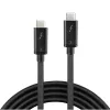 Lindy 41555 Thunderbolt 3-kabel, passief, USB-C male naar USB-C male, 0,5 m, 4K-ondersteuning, zwart