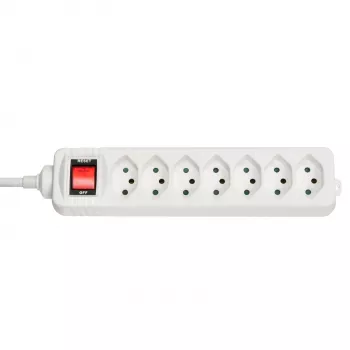 Lindy 73168 verlengsnoer 7 AC-uitgangen binnen wit