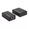 Manhattan HDMI 1080p over Ethernet extender kit, tot 50 m met één Cat6-kabel, Tx- & Rx-modules, IR-ondersteuning, drie jaar garantie