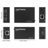 Manhattan HDMI 1080p over Ethernet extender kit, tot 50 m met één Cat6-kabel, Tx- & Rx-modules, IR-ondersteuning, drie jaar garantie