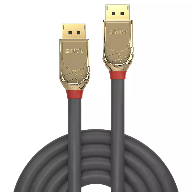 Lindy 1 m DisplayPort 1.4 kabel, Gold Line