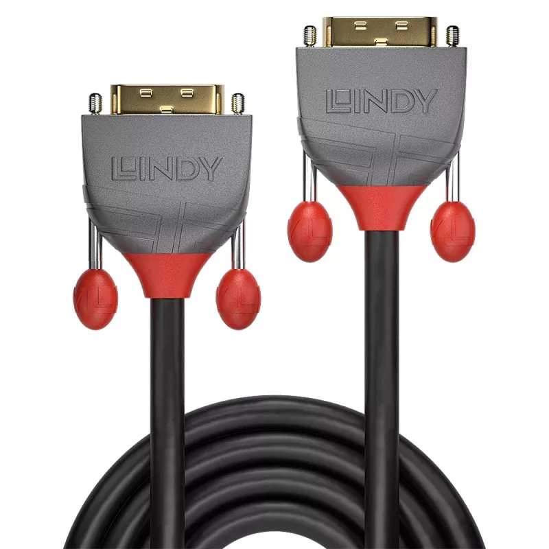 Lindy 1 m DVI-D Dual Link kabel, Anthra Line