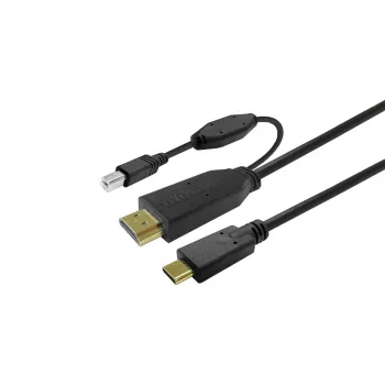 Vivolink PROUSBCHDMIUSBB5 USB-kabel USB 3.2 Gen 1 (3.1 Gen 1) 5 m USB C zwart