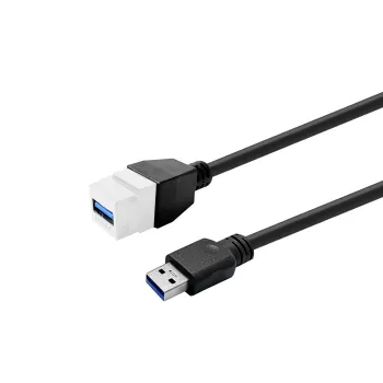 VivoLink USB 3.0 Type-A bus naar Type-A bus adapterkabel PROKEYUSB3AFM2W, wit