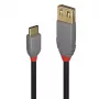 Lindy 36897 USB 2.0-adapterkabel, USB-C-stekker naar USB-A-bus, Anthra Line, 0,15 m