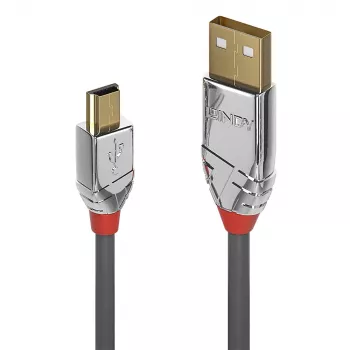 Lindy 2m USB 2.0 Type-A naar Mini-B kabel, Cromo Line