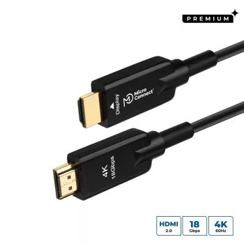 Microconnect HDM191950V2.0AOP HDMI-kabel 50 m HDMI Type-A (standaard) zwart