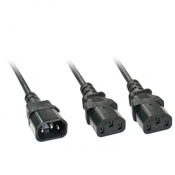 Lindy 2m IEC splitterkabel IEC C14 naar 2 x IEC C13