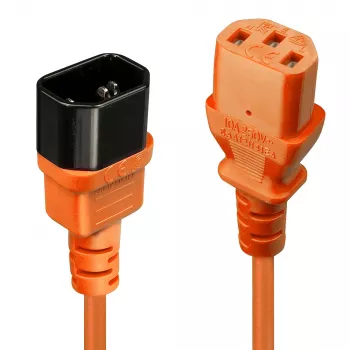 Lindy 0,5 m IEC-verlengkabel, oranje