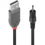 Lindy 1,5 m USB naar 0,7 mm binnen / 2,5 mm buiten DC-kabel