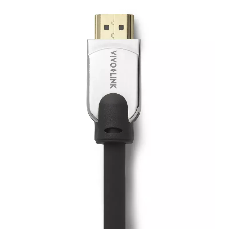 Vivolink PROHDMIHDM7.5 PRO HDMI-kabel, metalen connector, HDMI type A, 7,5 m, zwart/zilver