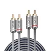 Lindy 10m dual tulp audiokabel, Cromo Line