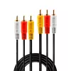 Lindy 1m Premium AV-kabel 3x cinch-stekker naar 3x cinch-stekker