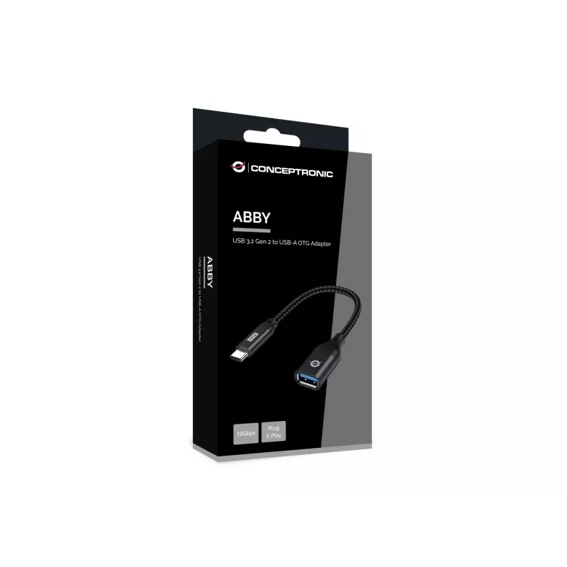 Conceptronic ABBY18B USB 3.2 Gen 2 naar USB-A OTG-adapter