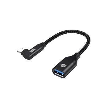Conceptronic ABBY19B USB 3.2 Gen 2 90°-haaks naar USB-A OTG-adapter