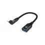 Conceptronic ABBY19B USB 3.2 Gen 2 90°-haaks naar USB-A OTG-adapter