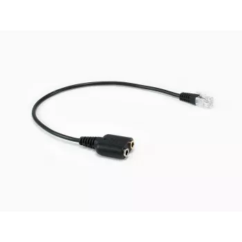 Equip RJ9 naar 3,5mm headset audio-adapter zwart 0,25 m