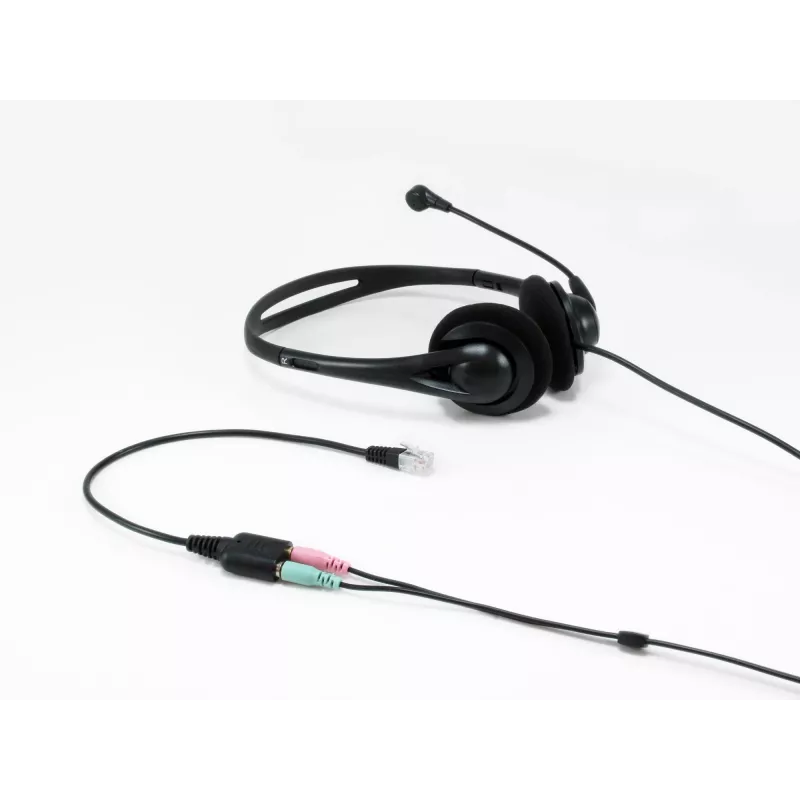 Equip RJ9 naar 3,5mm headset audio-adapter zwart 0,25 m