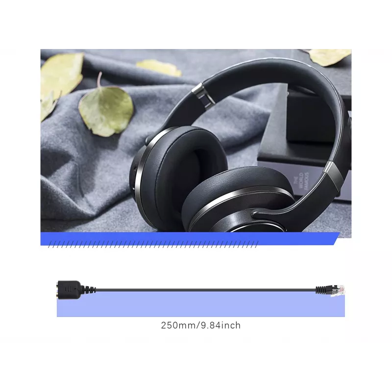 Equip RJ9 naar 3,5mm headset audio-adapter zwart 0,25 m