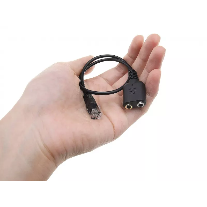 Equip RJ9 naar 3,5mm headset audio-adapter zwart 0,25 m