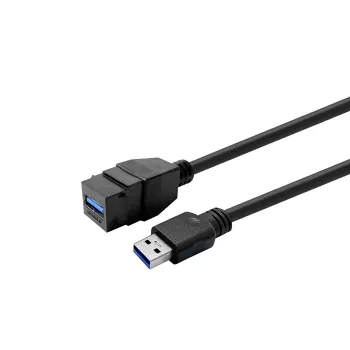 USB 3.0 Type-A bus naar Type-A bus keystone-inzet, VivoLink PROKEYUSB3AFM3B, zwart