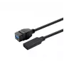 VivoLink USB 3.0 Type-A naar Type-A kabel 0,2 m — zwart
