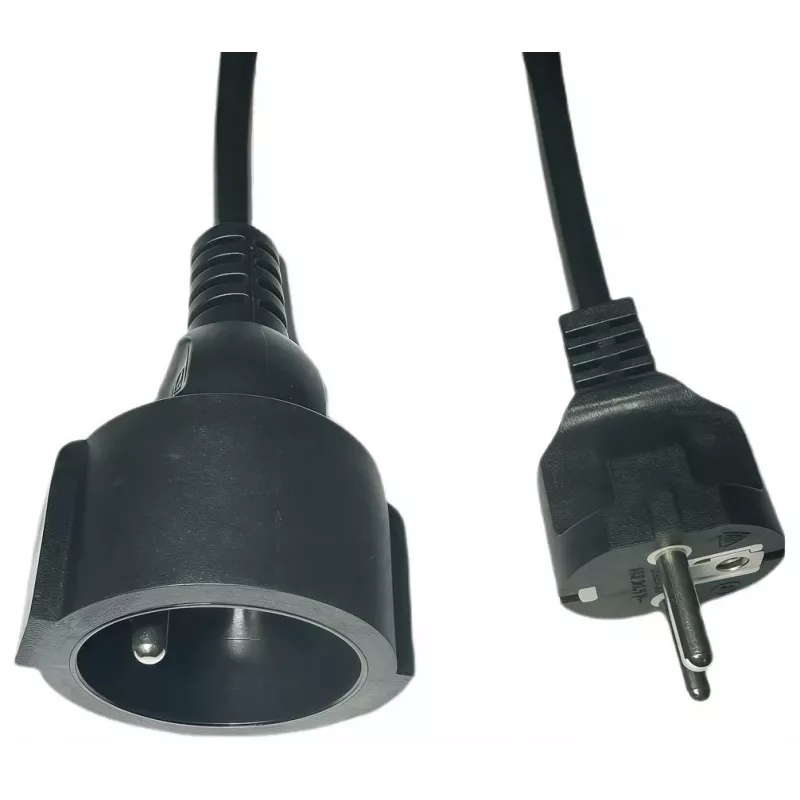 Verlengsnoer MicroConnect MC-PE0500FRB 500 cm met EU-stekker, zwart
