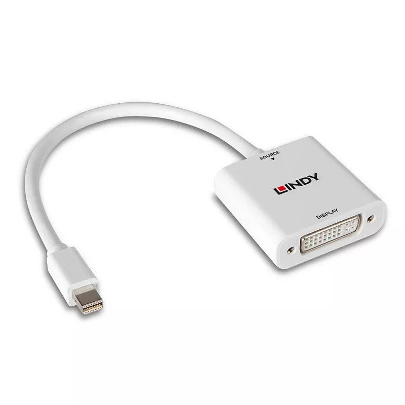 Lindy Mini DisplayPort naar DVI converter 0,18 m Mini DisplayPort DVI-I