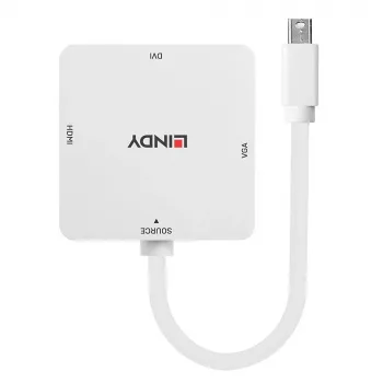 Lindy Mini DisplayPort 1.2 naar HDMI 1.4, DVI en VGA converter
