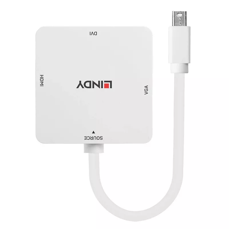 Lindy Mini DisplayPort 1.2 naar HDMI 1.4, DVI en VGA converter
