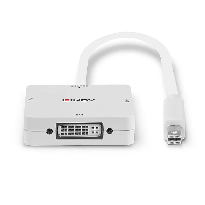 Lindy Mini DisplayPort 1.2 naar HDMI 1.4, DVI en VGA converter