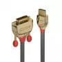 Lindy 3m HDMI naar DVI-D kabel, Gold Line, HDMI type A (standaard), DVI-D, stekker, stekker, goud, 1920 x 1200 pixel