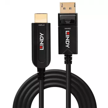 Lindy 50m Fibre Optic Hybrid DisplayPort 1.2 naar HDMI 18G kabel